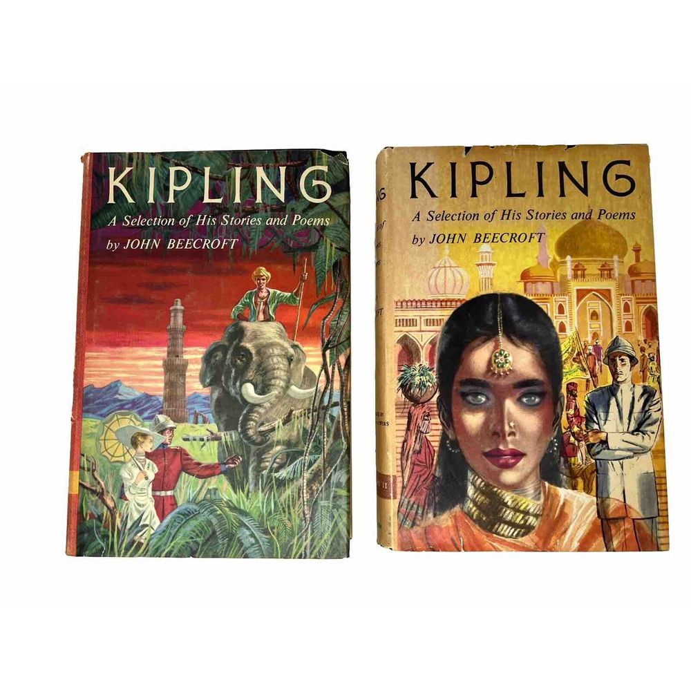 Kipling A Selection of His Stories And Poems by John Beecroft 1956 Vol I and II